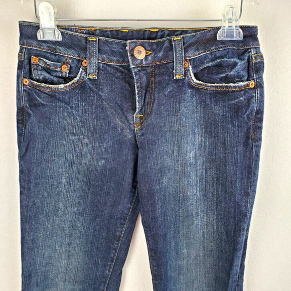 Lucky Brand Jeans Womens 6/28 Lola Boot Cut Blue Dark Wash Denim Casual Preppy - Picture 3 of 16